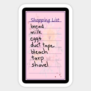 Killer Shopping List Sticker